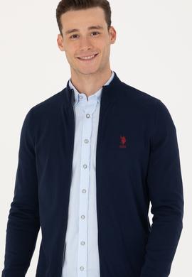 Erkek Lacivert Basic Triko Hırka - 50275842006