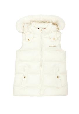 Kız Çocuk Krem Kapüşonlu Yelek - 50271549002