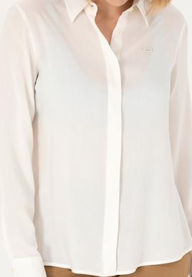 Kadın Ekru Uzun Kollu Gömlek - 50266604011