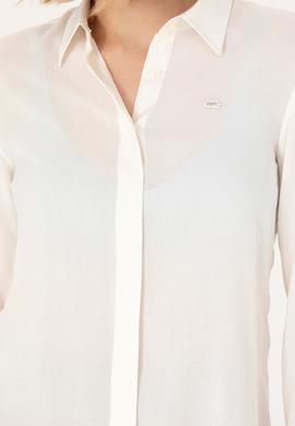 Kadın Ekru Uzun Kollu Gömlek - 50266604011