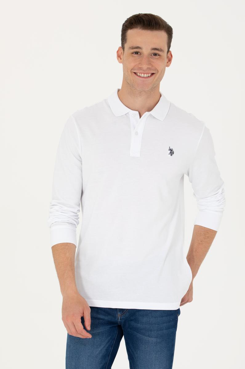 Erkek Beyaz Basic Sweatshirt