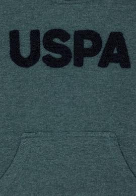 Çocuk Koyu Yeşil Basic Kapüşonlu Sweatshirt - 50269419128