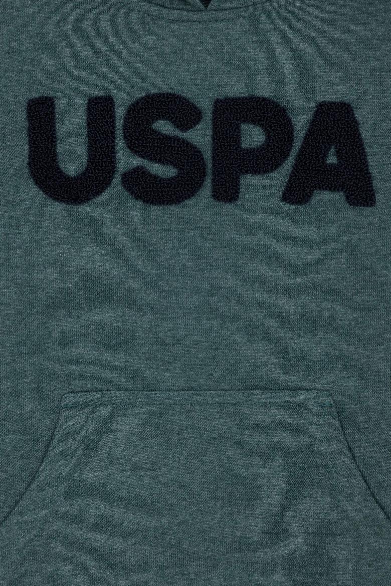 Çocuk Koyu Yeşil Basic Kapüşonlu Sweatshirt - 50269419128