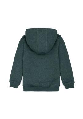 Çocuk Koyu Yeşil Basic Kapüşonlu Sweatshirt - 50269419128