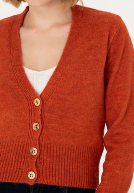 Kadın Kiremit Triko Hırka - 50269494025