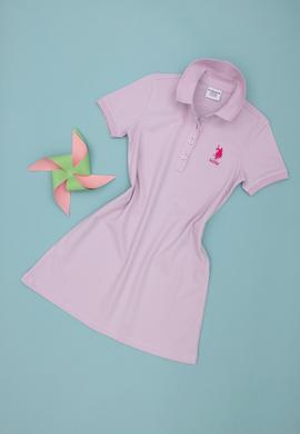 Kız Çocuk Manolya Kısa Kol Örme Elbise - 50271860051