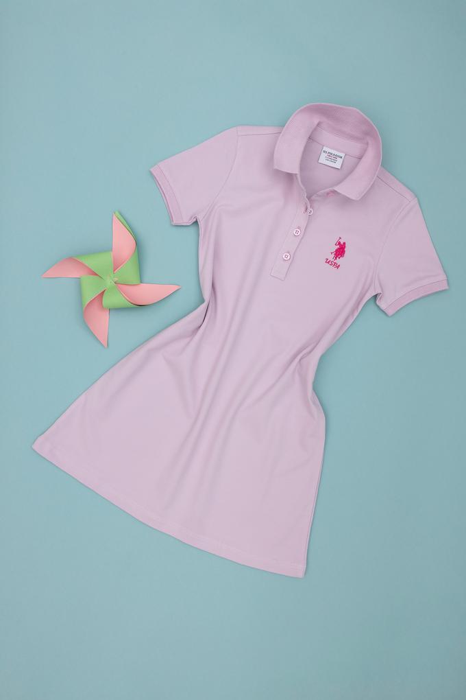 Kız Çocuk Manolya Kısa Kol Örme Elbise