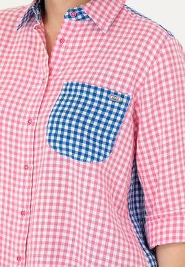 Kadın Pembe Uzun Kollu Tunik Gömlek - 50263647006