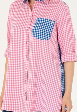 Kadın Pembe Uzun Kollu Tunik Gömlek - 50263647006