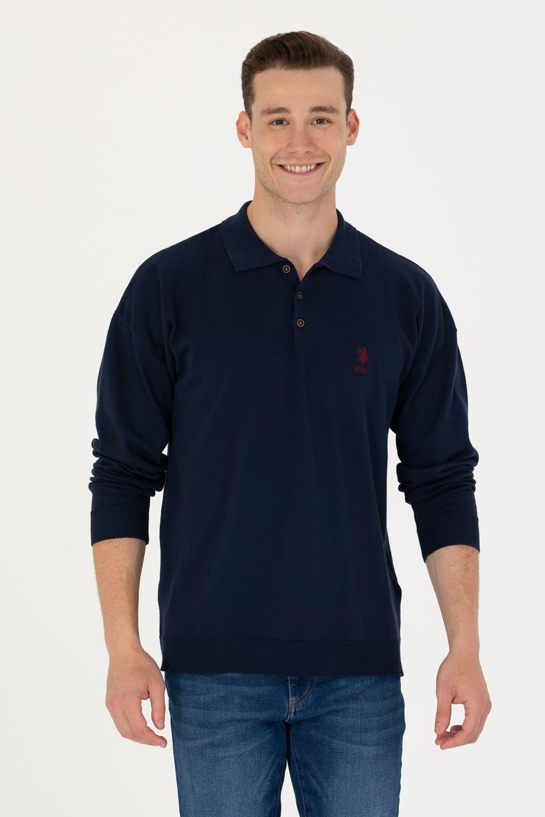 Erkek Lacivert Basic Kazak