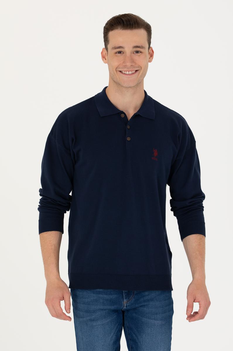 Erkek Lacivert Basic Kazak