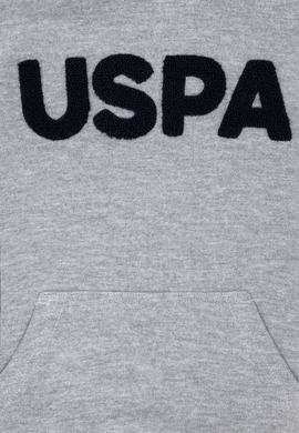 Çocuk Gri Melanj Basic Kapüşonlu Sweatshirt - 50269419011