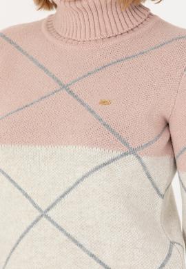 Kadın Pudra Balıkçı Yaka Kazak - 50272044025