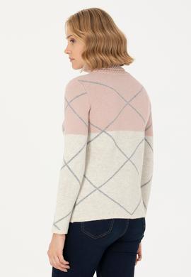 Kadın Pudra Balıkçı Yaka Kazak - 50272044025