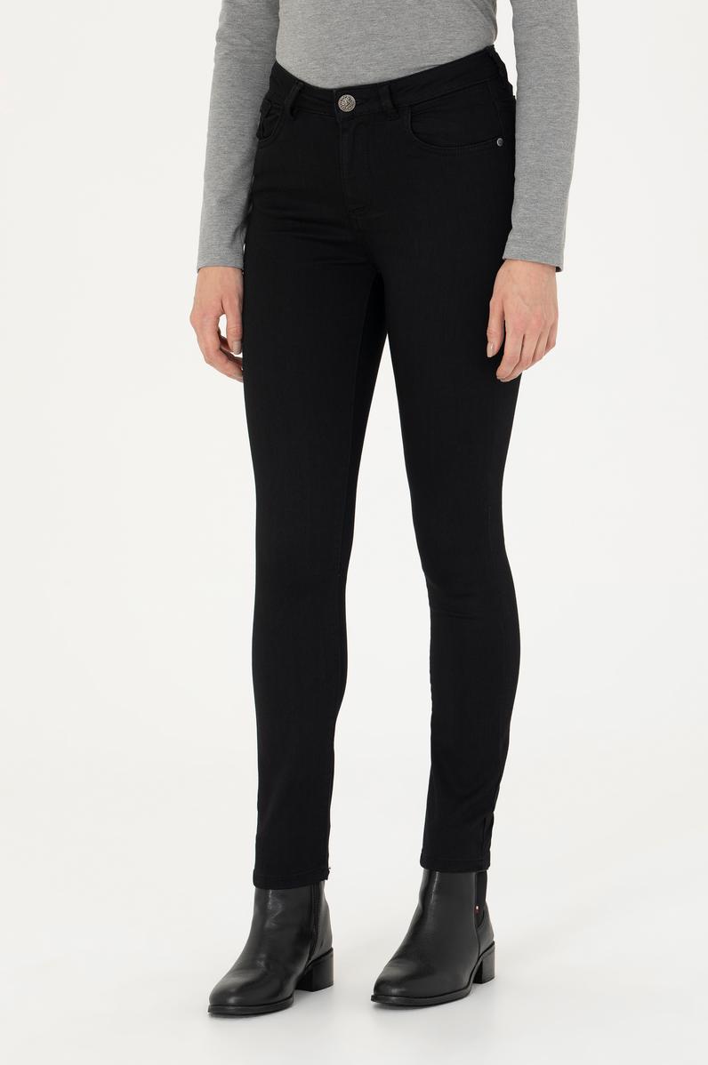 Kadın Siyah Jean Pantolon