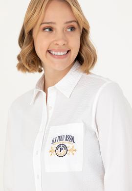 Kadın Beyaz Uzun Kollu Gömlek - 50272189002