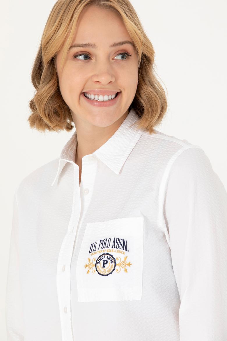 Kadın Beyaz Uzun Kollu Gömlek - 50272189002