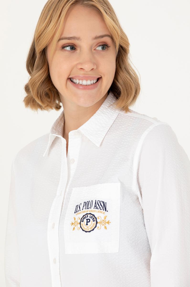 Kadın Beyaz Uzun Kollu Gömlek