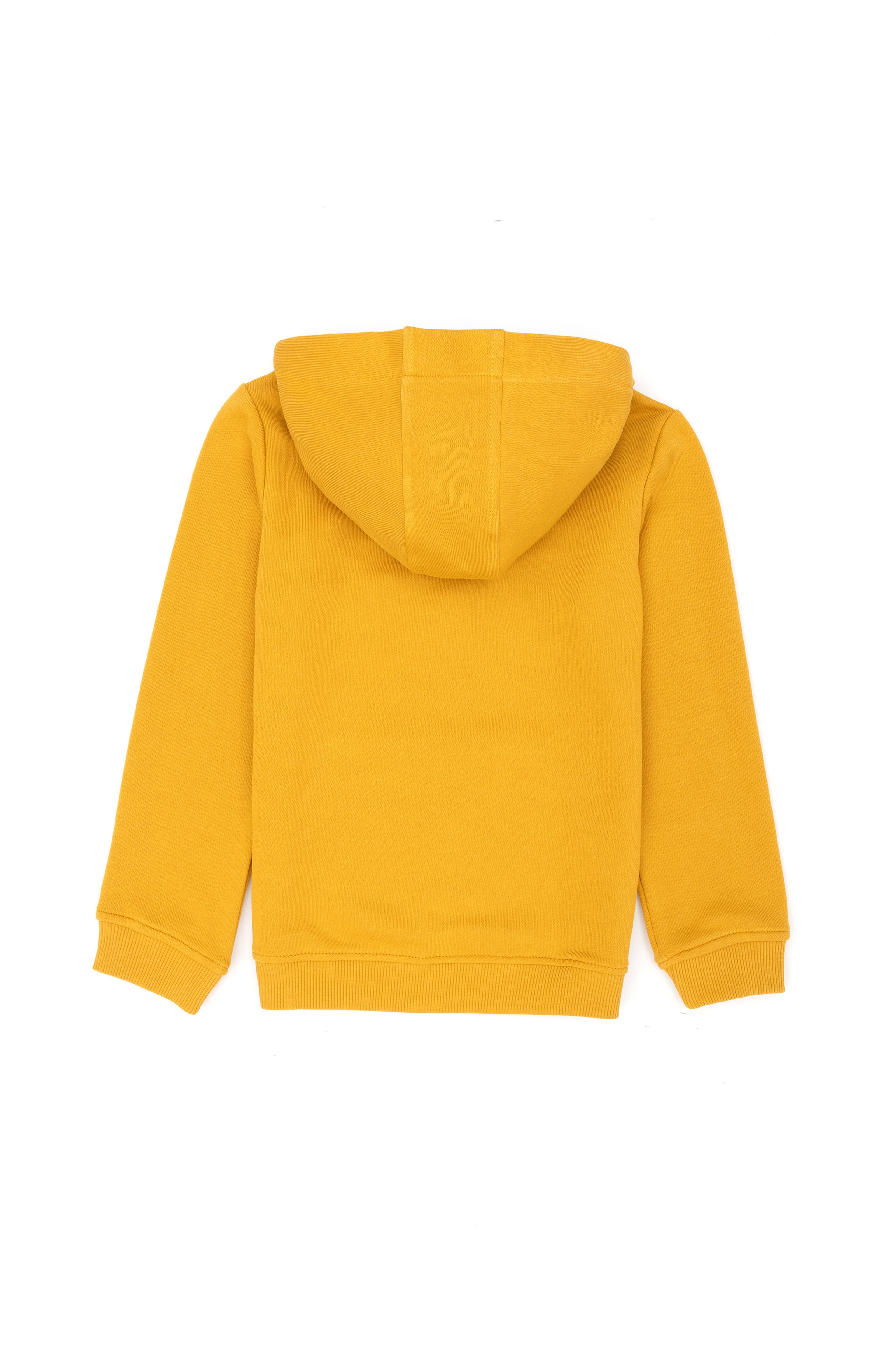 Çocuk Hardal Basic Kapüşonlu Sweatshirt - Image 2