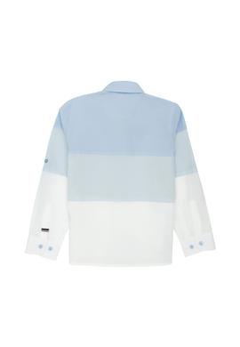 Erkek Çocuk Mavi Uzun Kollu Gömlek - 50263766028