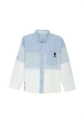 Erkek Çocuk Mavi Uzun Kollu Gömlek - 50263766028