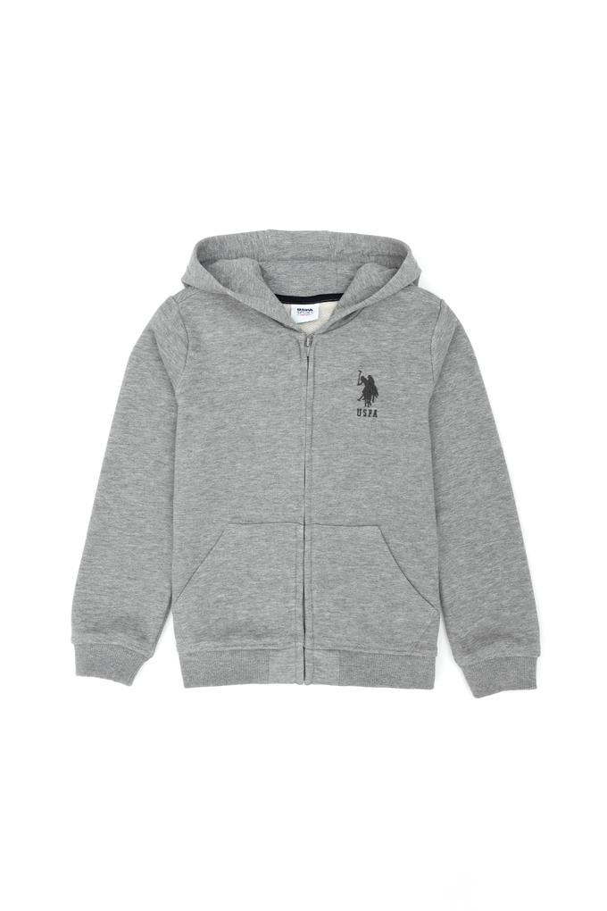 Erkek Bebek Gri Melanj Basic Sweatshirt