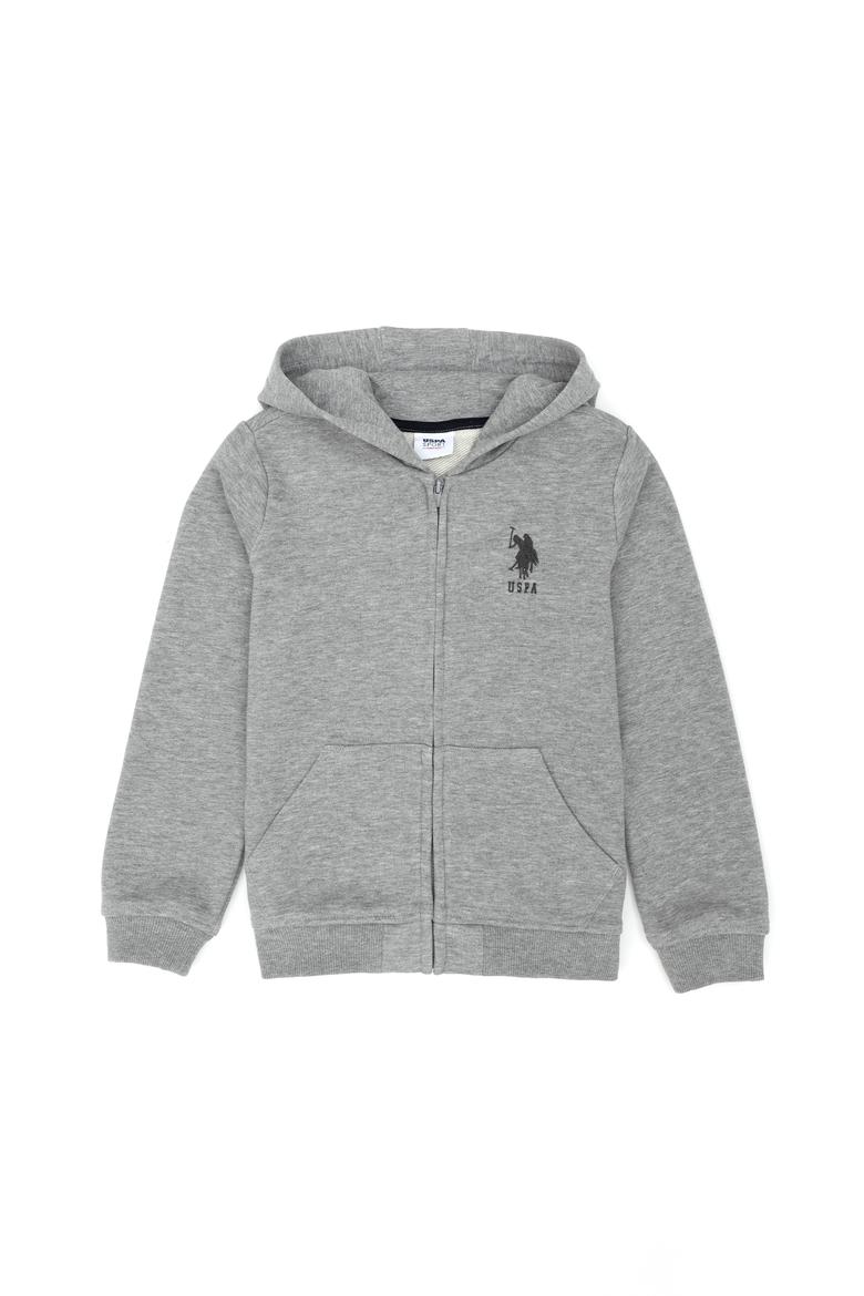 Erkek Bebek Gri Melanj Basic Sweatshirt