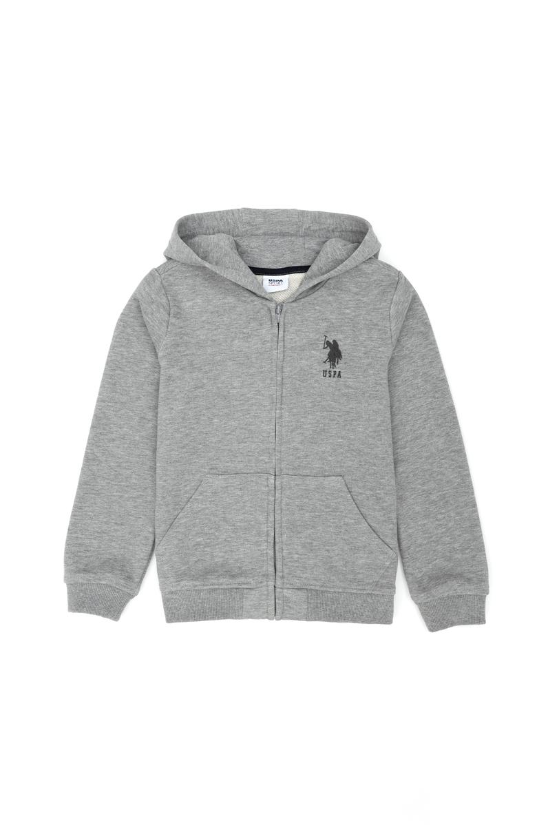 Erkek Bebek Gri Melanj Basic Sweatshirt