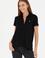 Kadın Siyah Kaçık Yaka Basic Tişört