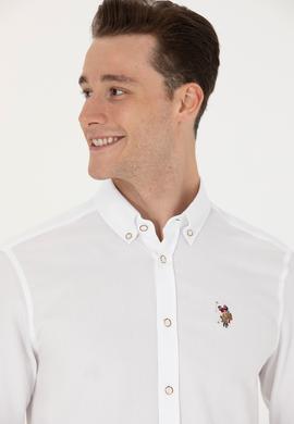 Erkek Beyaz Uzun Kollu Basic Gömlek - 50271292014