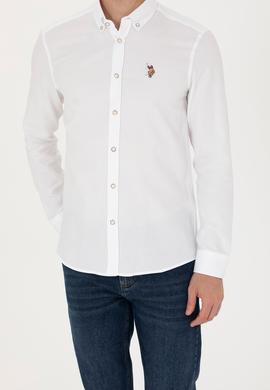 Erkek Beyaz Uzun Kollu Basic Gömlek - 50271292014