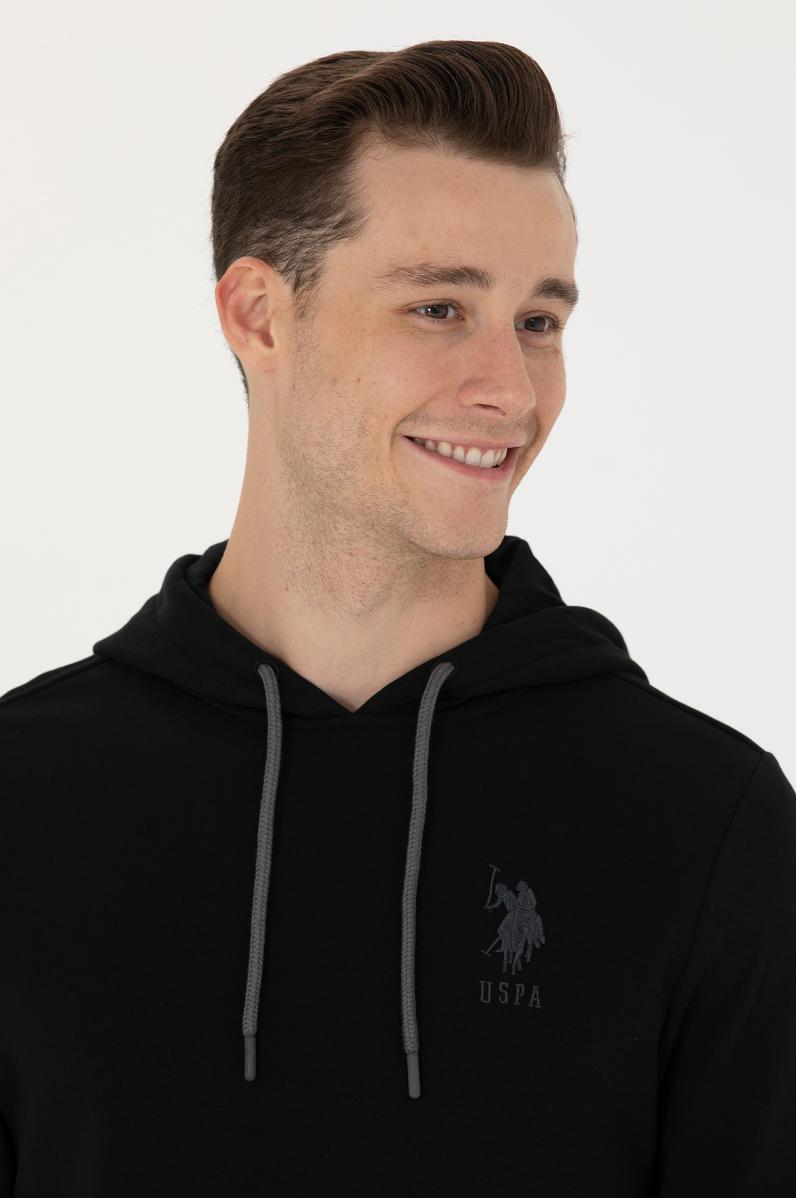 Erkek Siyah Basic Sweatshirt