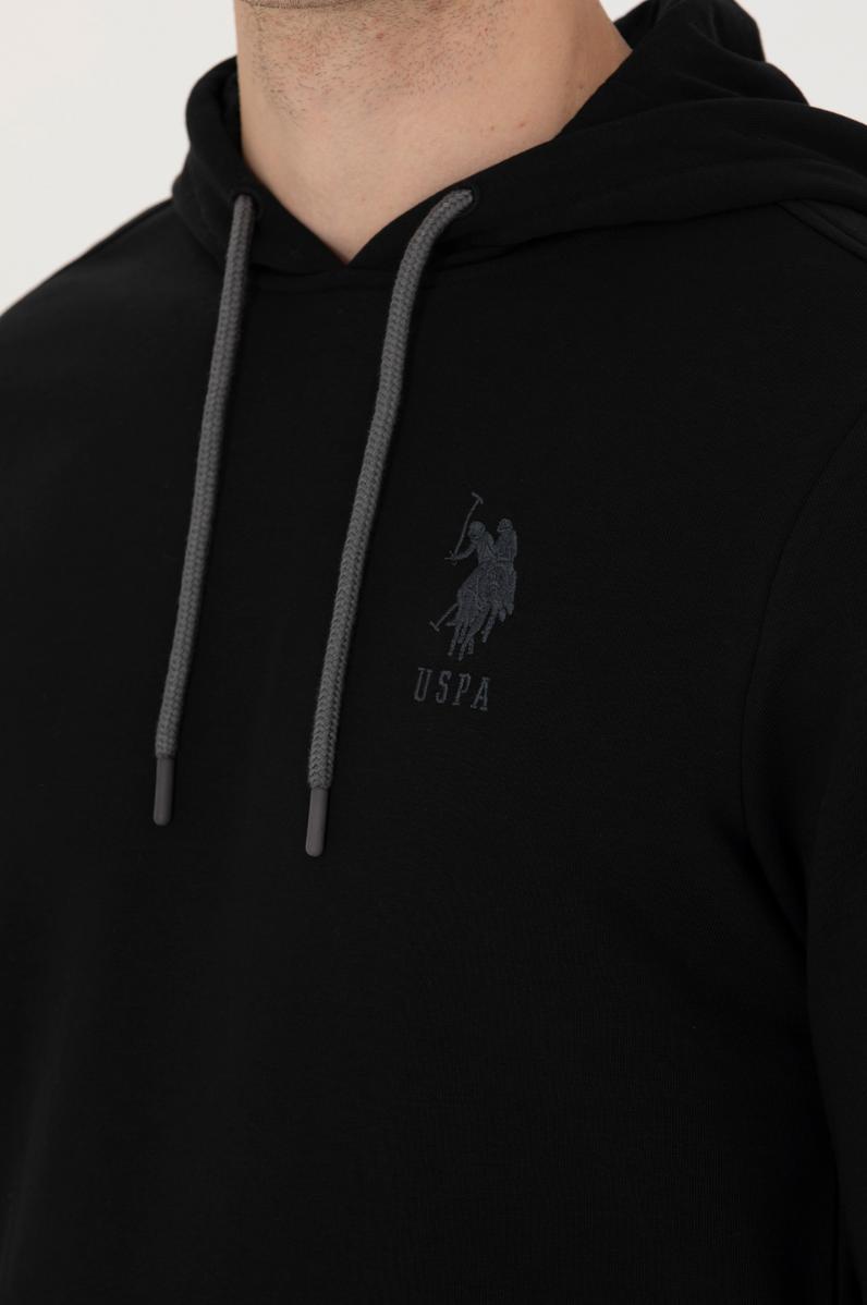 Erkek Siyah Basic Sweatshirt