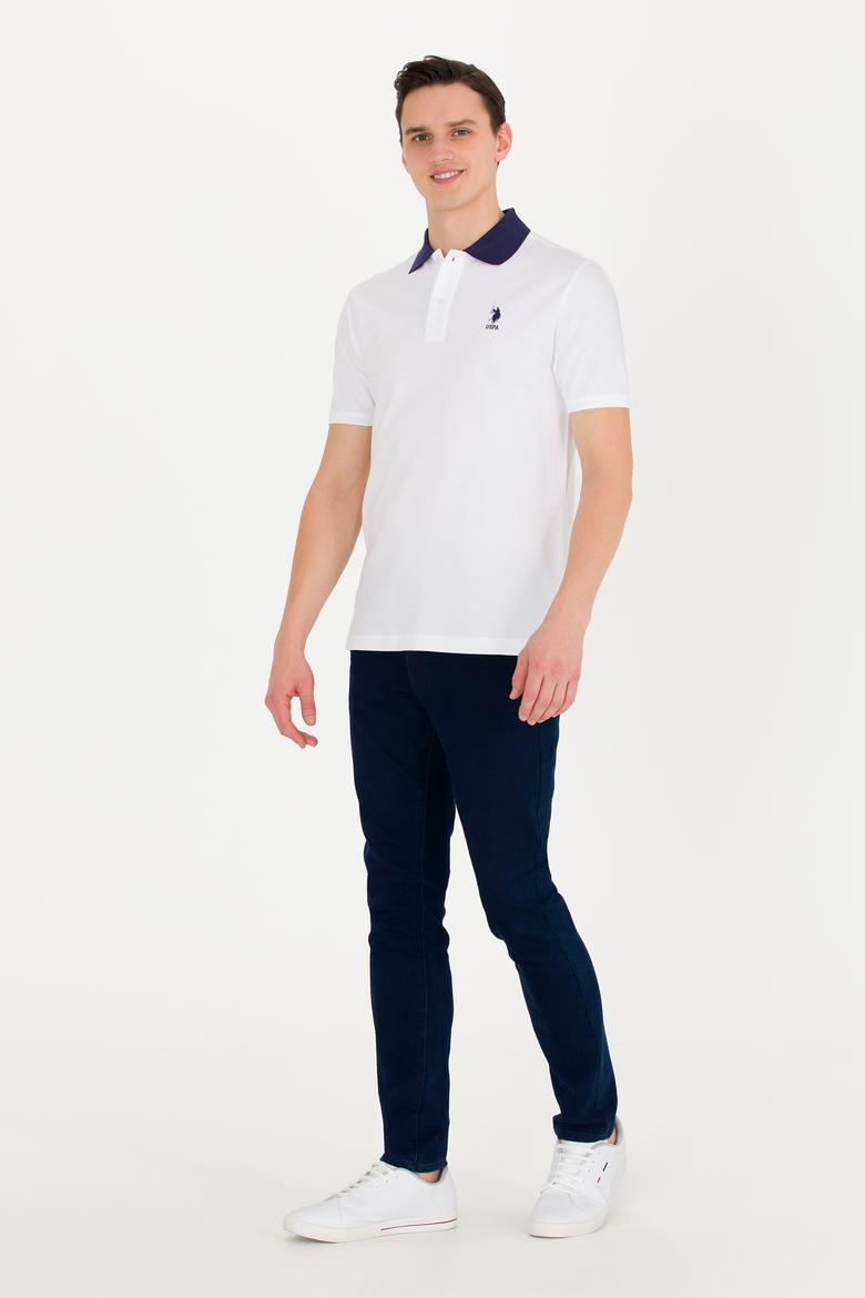 Erkek Beyaz Polo Yaka Tişört - 50264895007