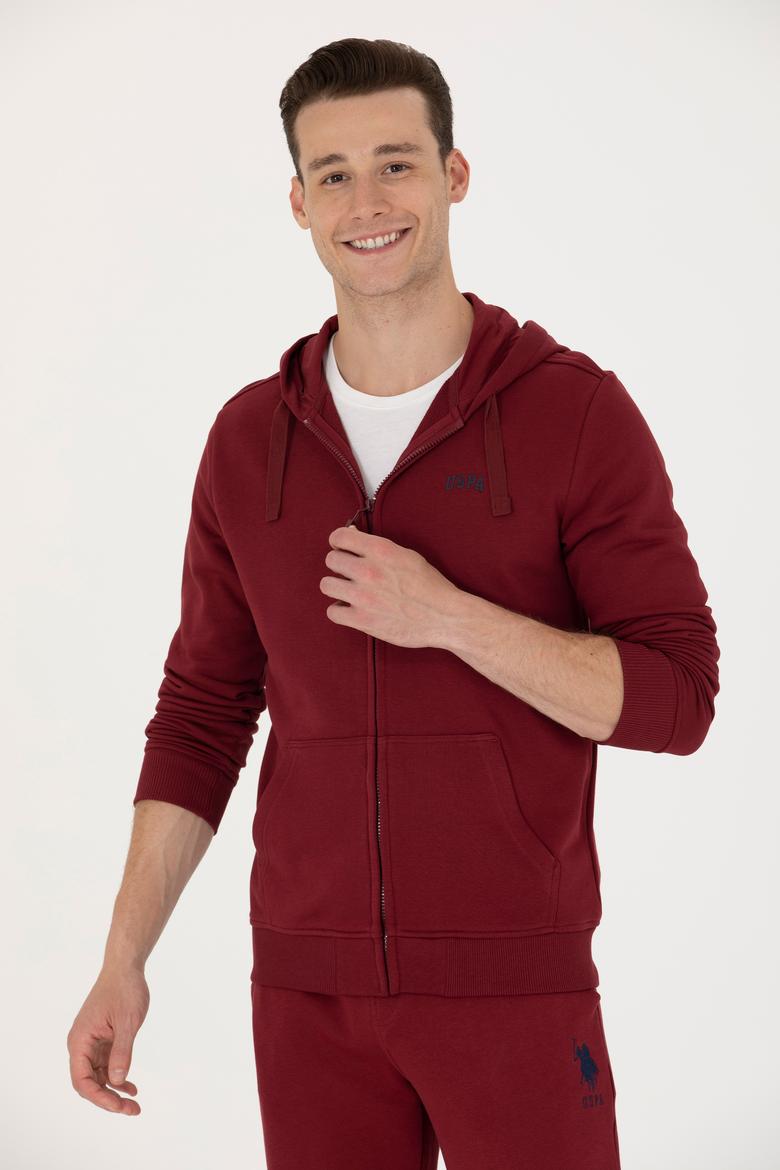 Erkek Bordo Örme Hırka