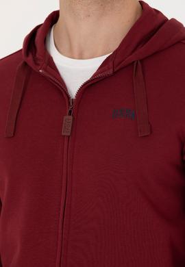 Erkek Bordo Örme Hırka - 50276152006