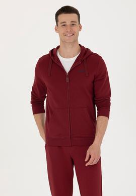 Erkek Bordo Örme Hırka - 50276152006