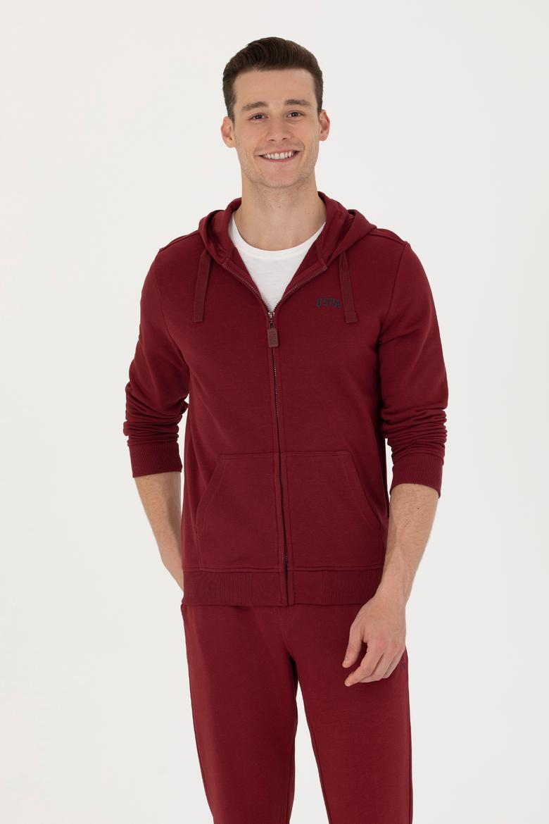 Erkek Bordo Örme Hırka - 50276152006