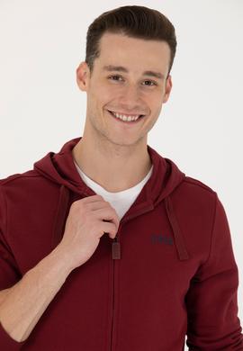 Erkek Bordo Örme Hırka - 50276152006