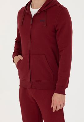 Erkek Bordo Örme Hırka - 50276152006