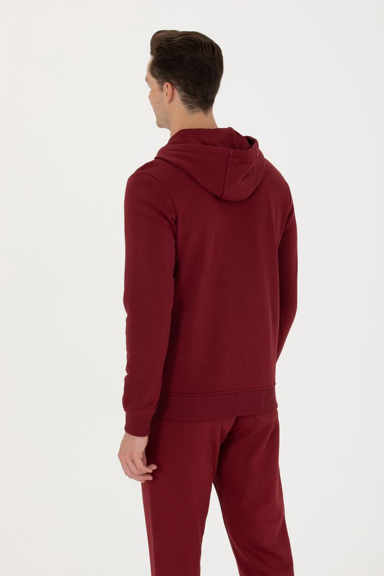 Erkek Bordo Örme Hırka - 50276152006