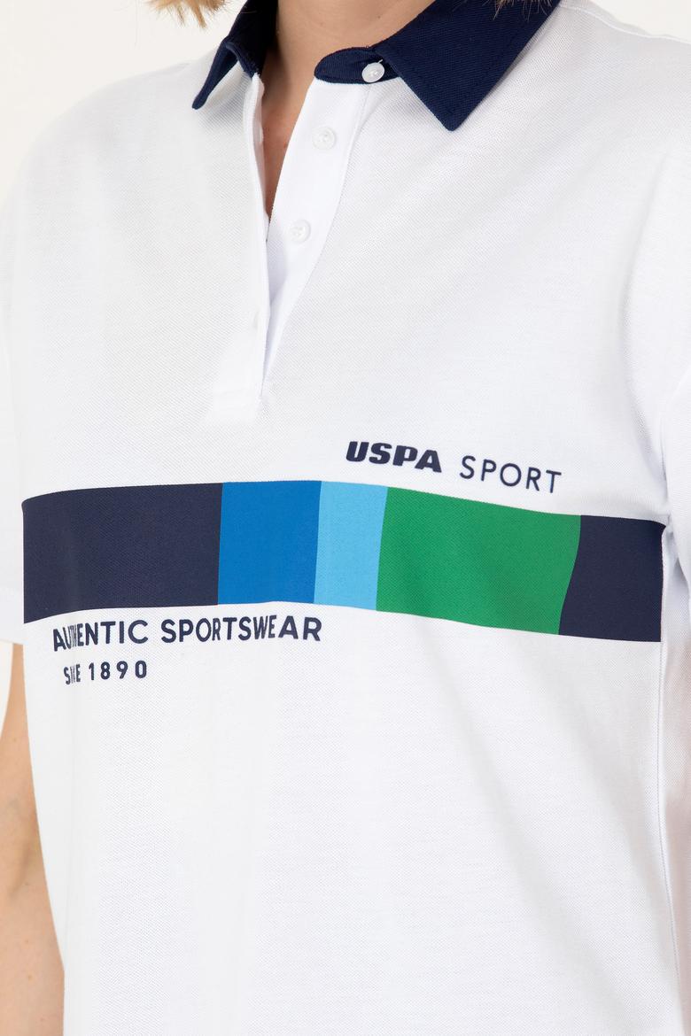 Kadın Beyaz Polo Yaka Tişört - 50263959021