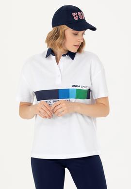 Kadın Beyaz Polo Yaka Tişört - 50263959021