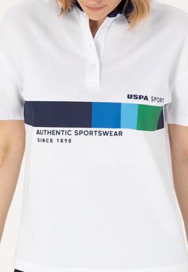 Kadın Beyaz Polo Yaka Tişört - 50263959021