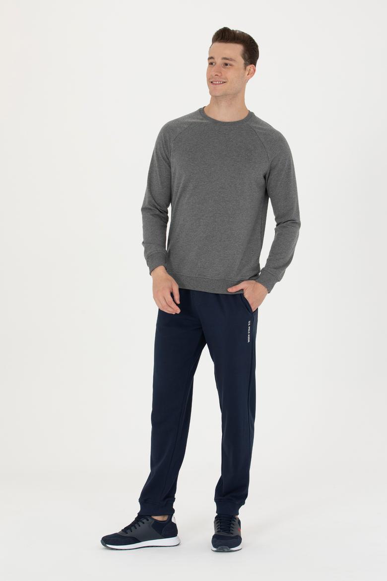 Erkek Antrasit Melanj Basic Sweatshirt - 50269412033