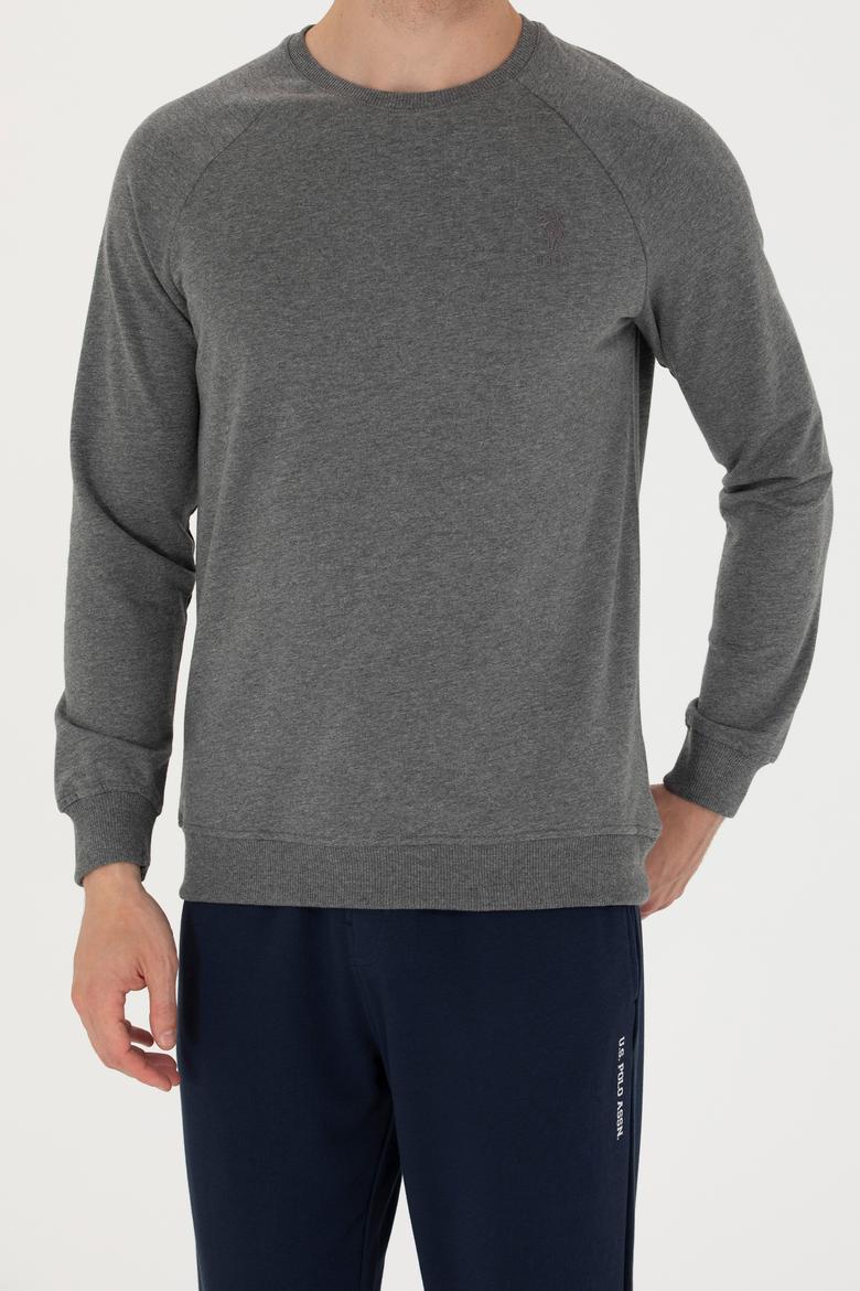 Erkek Antrasit Melanj Basic Sweatshirt - 50269412036