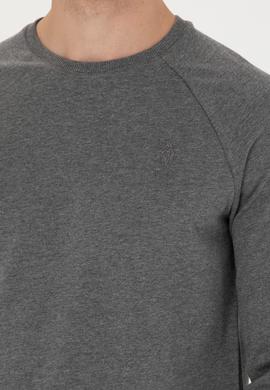 Erkek Antrasit Melanj Basic Sweatshirt - 50269412036