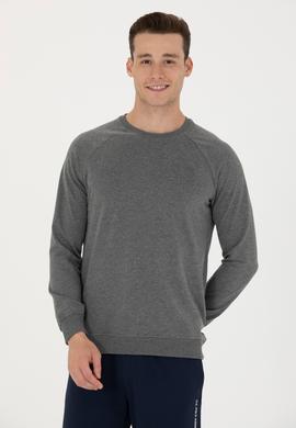 Erkek Antrasit Melanj Basic Sweatshirt - 50269412036