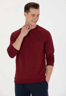 Erkek Bordo Basic Sweatshirt - 50269412106