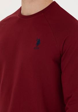 Erkek Bordo Basic Sweatshirt - 50269412106